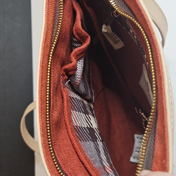 Spartina 449 Wymberly Plaid Linen Leather Crossbody Bag, NWOT - Picture 12 of 14